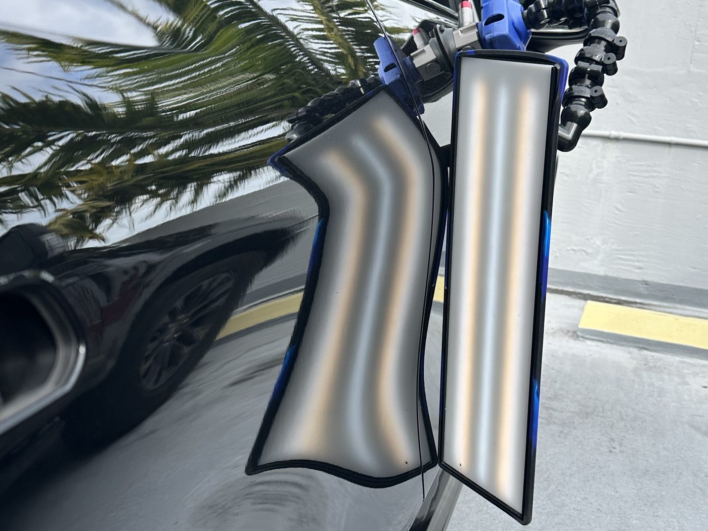 After paintless dent repair — factory finish restored