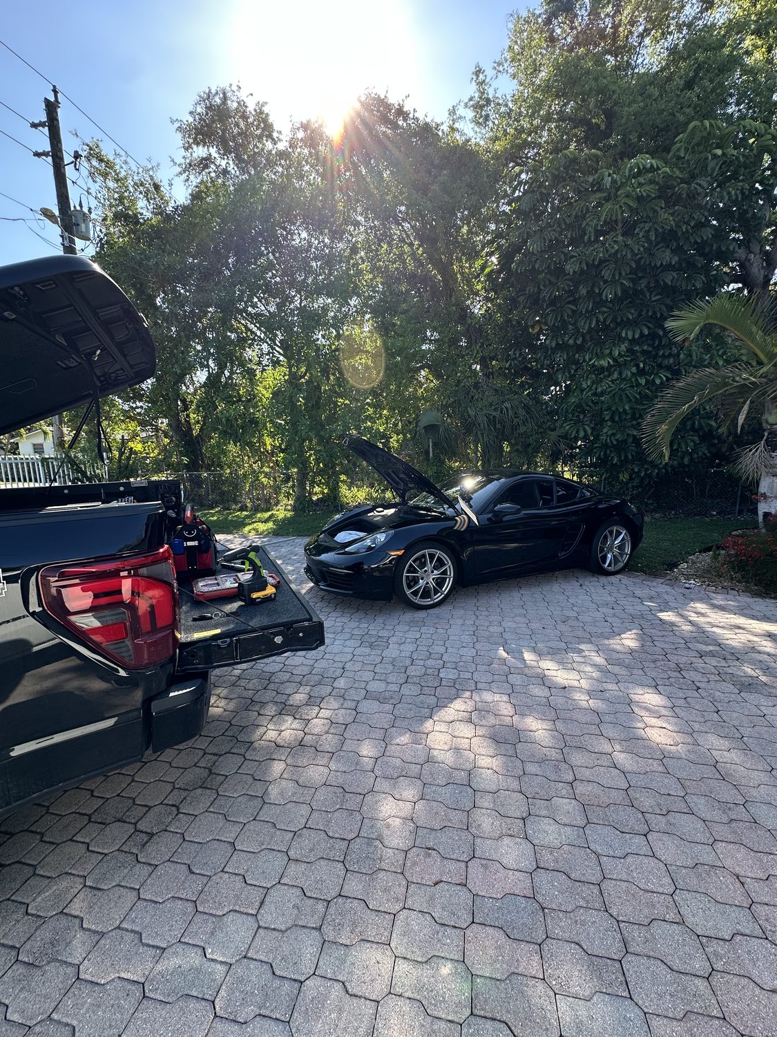 Porsche Cayman paintless dent repair, mobile service, Miami
