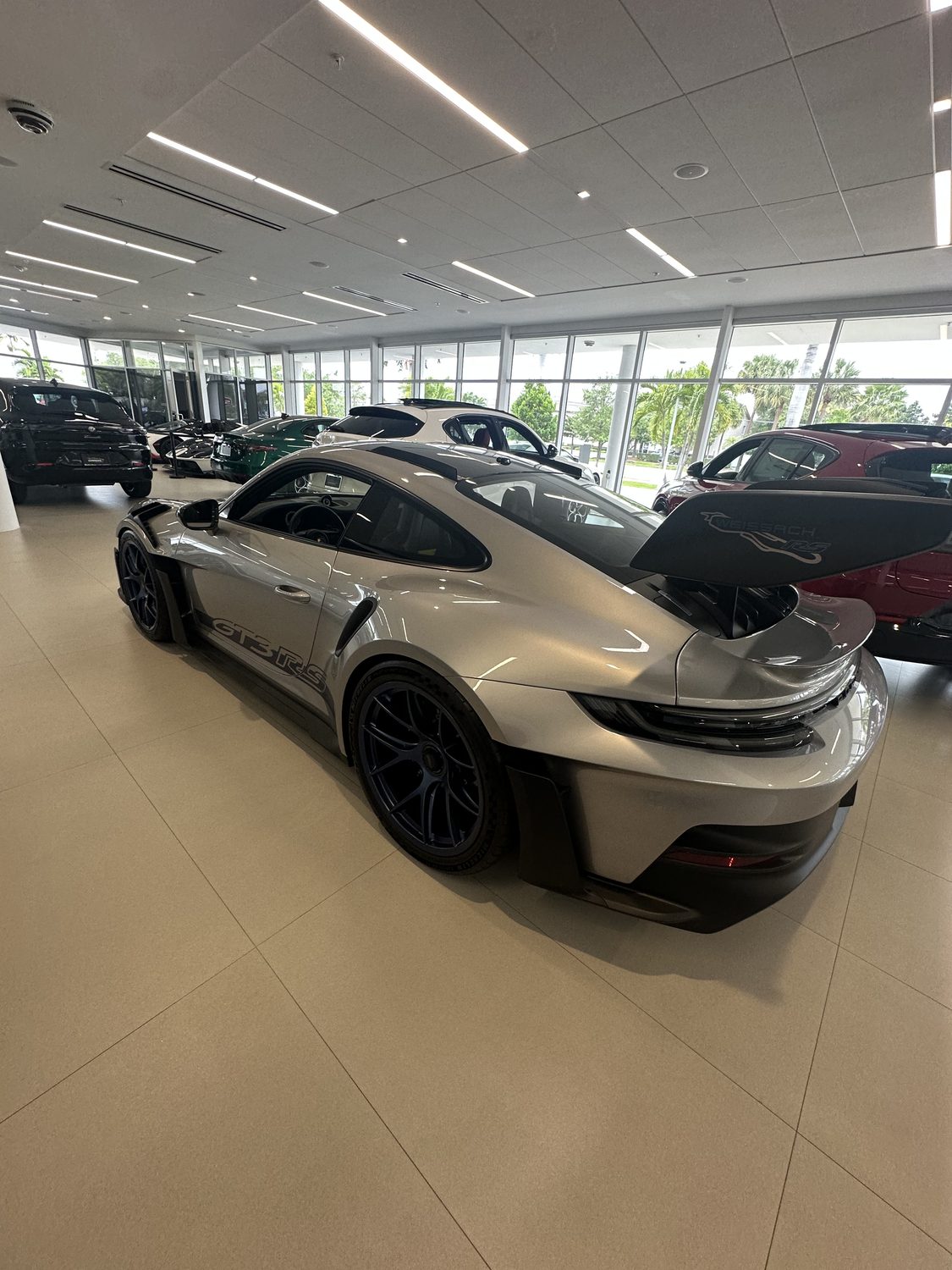 Porsche 911 GT3 RS paintless dent repair, Caliber PDR Miami